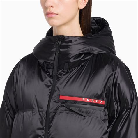 prada down coat sale|Prada nylon full zip jacket.